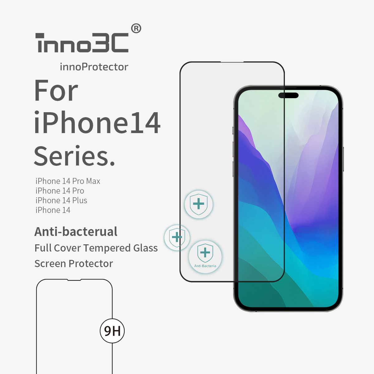 inno3C   抗菌全覆盖钢化玻璃屏幕保护贴