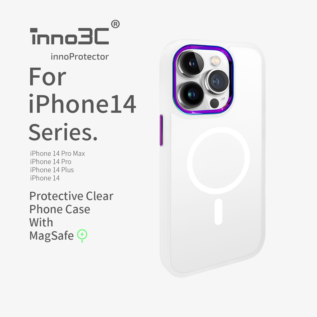 inno3C   iPhone 14 series Protective Clear Case with MagSafe