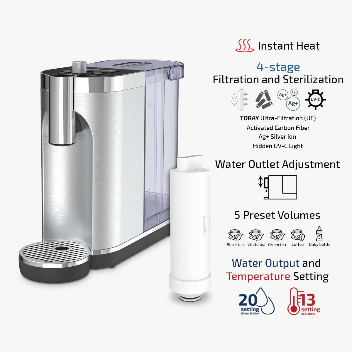 inno3C   Instant Heating UV-C Ultra-Filtration Water Dispenser